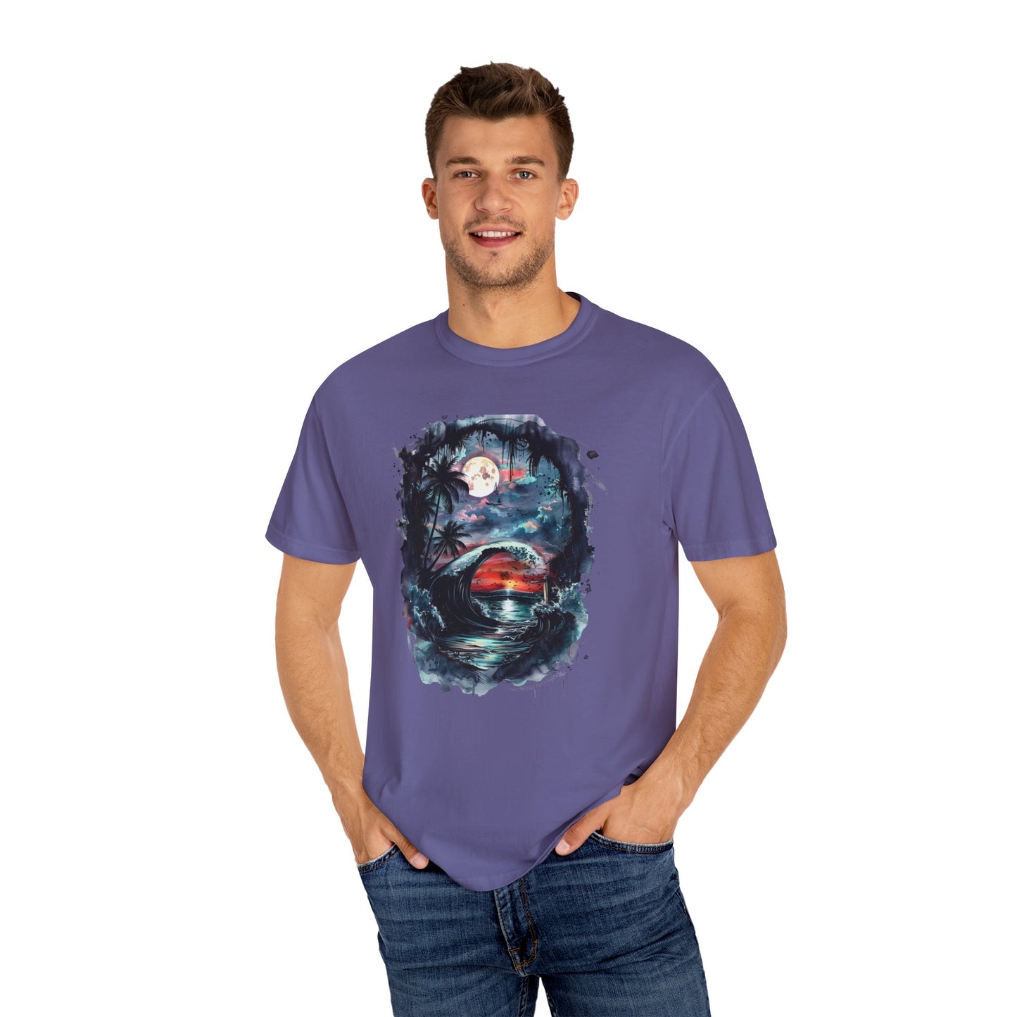 Gothic Summer Wave Garment-Dyed T-shirt