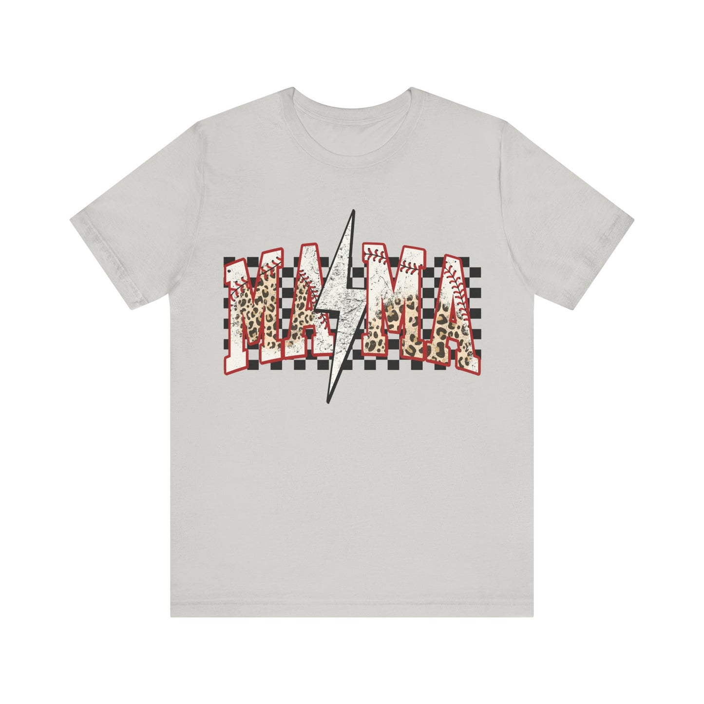 Baseball Mama Lighting Bolt Jersey Short Sleeve Tee