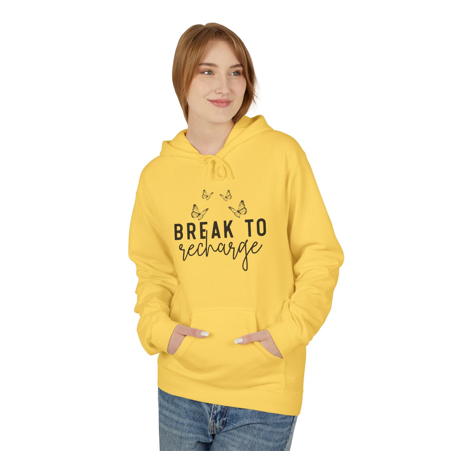 Break To Recharge Midweight Softstyle Fleece Hoodie