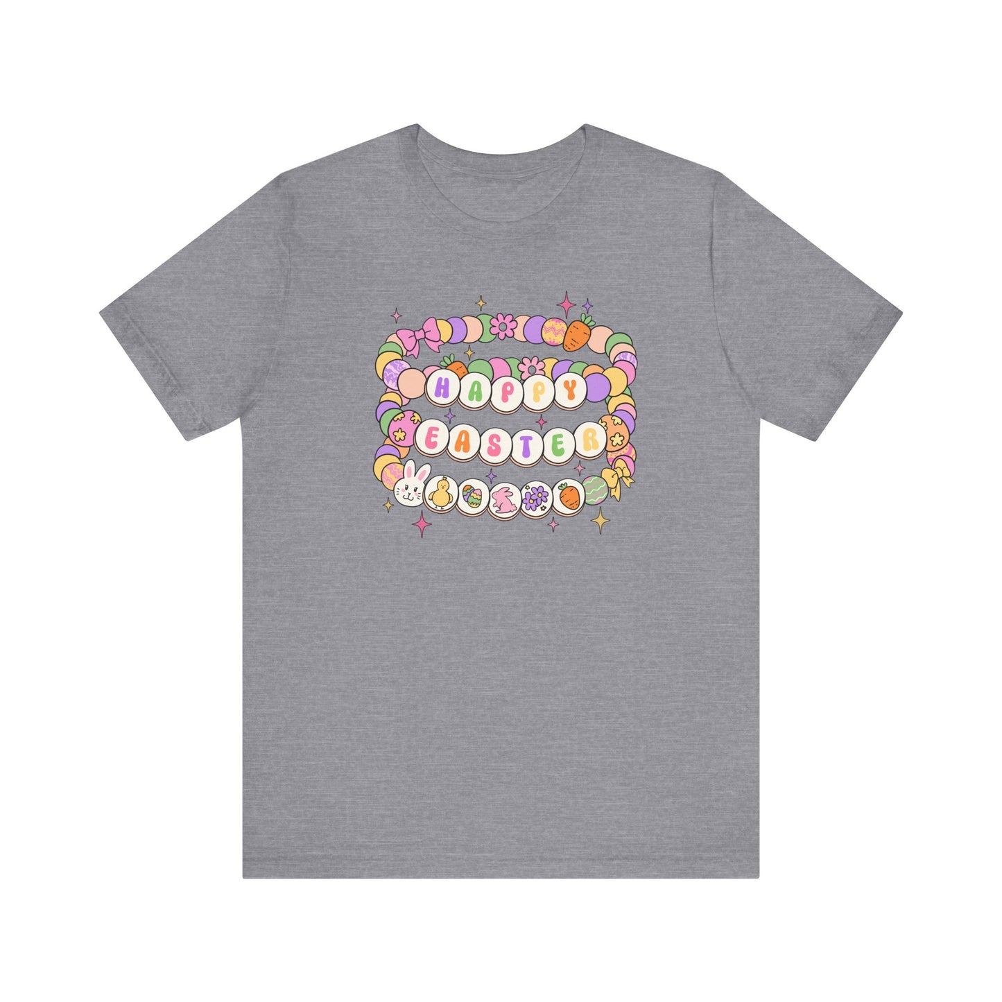 Happy Easter Beaded Bracelets Jersey Short Sleeve Tee