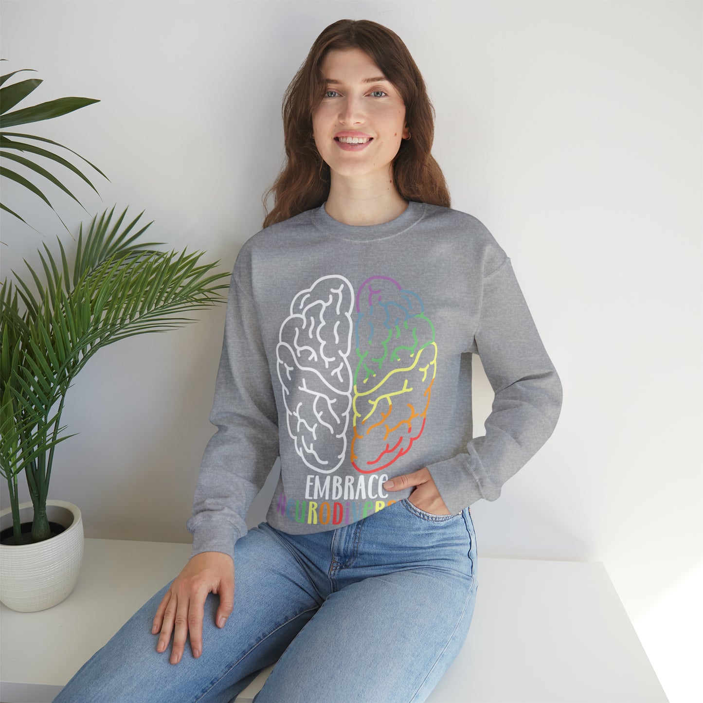 Embrace Neurodiversity Heavy Blend™ Crewneck Sweatshirt