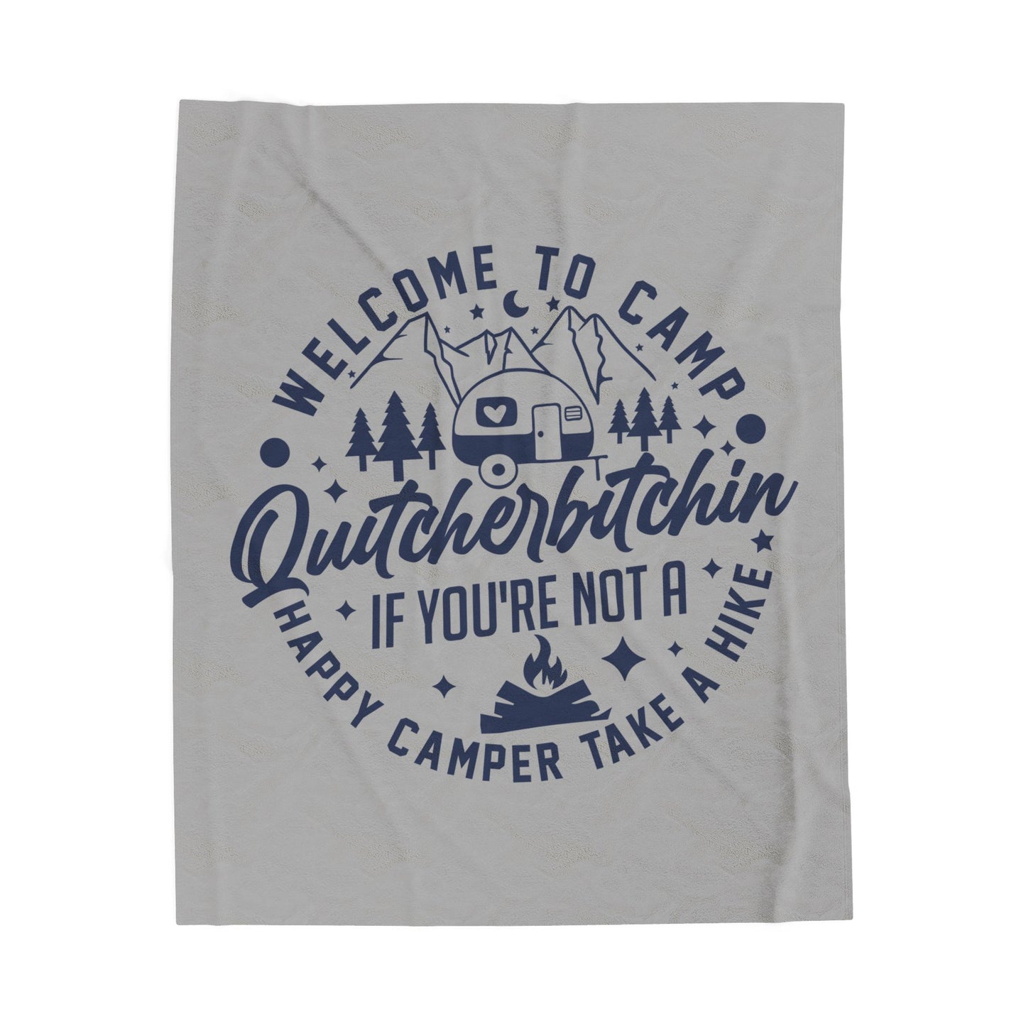 Welcome To Camp Velveteen Plush Blanket