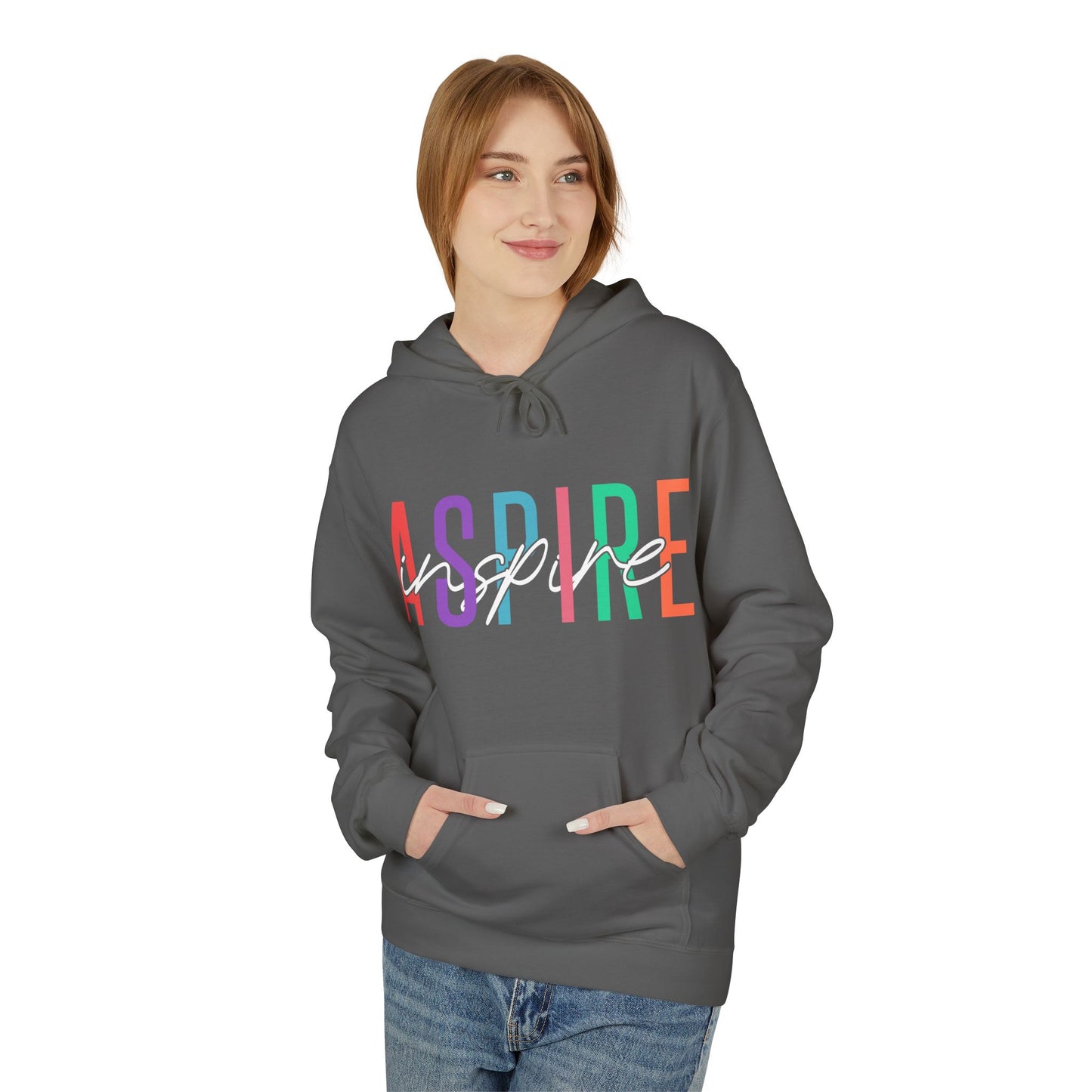 Aspire Inspire Midweight Softstyle Fleece Hoodie