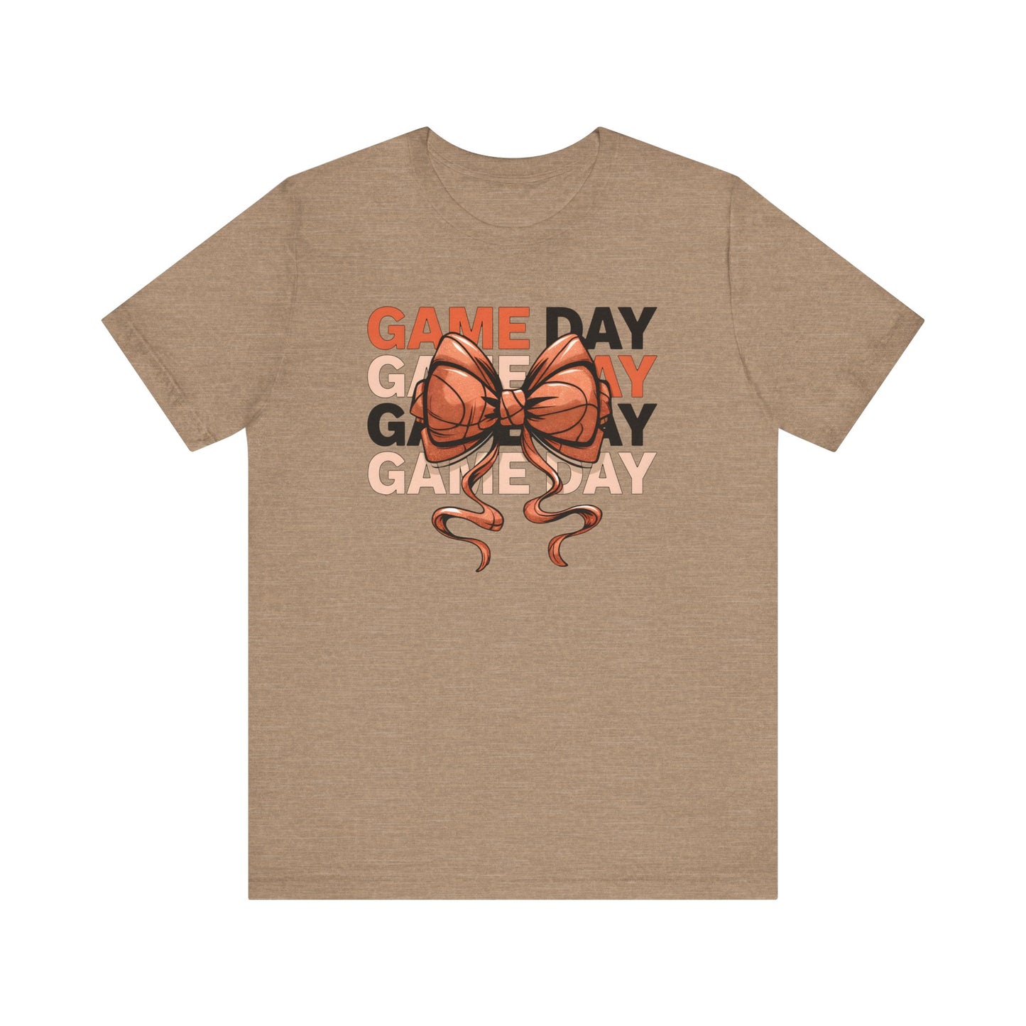 Game Day Basketball Bow Jersey Short Sleeve Tee