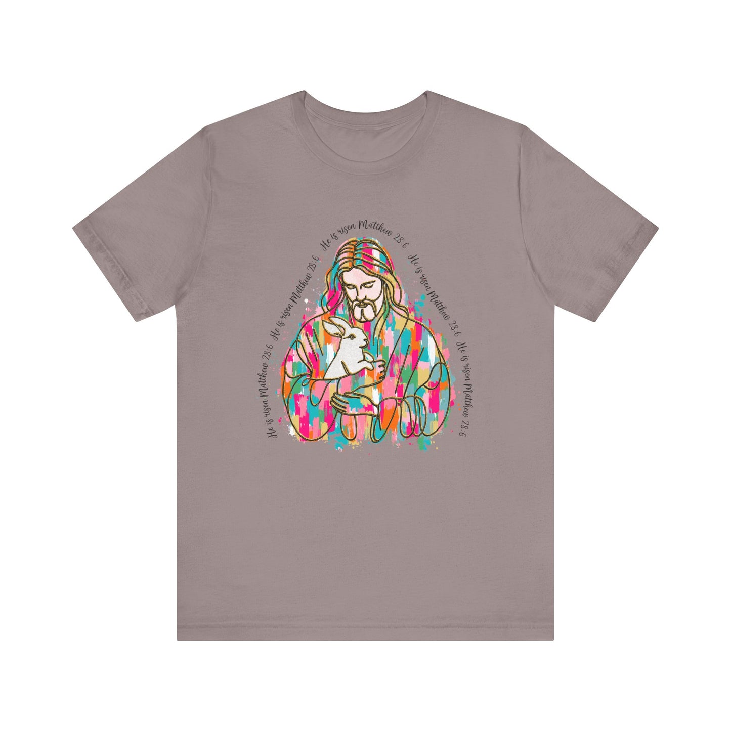 Brush Stroke Easter Jesus Jersey Short Sleeve Tee