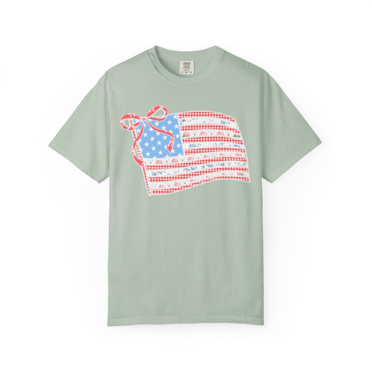 Vintage Floral Flag Garment-Dyed T-shirt