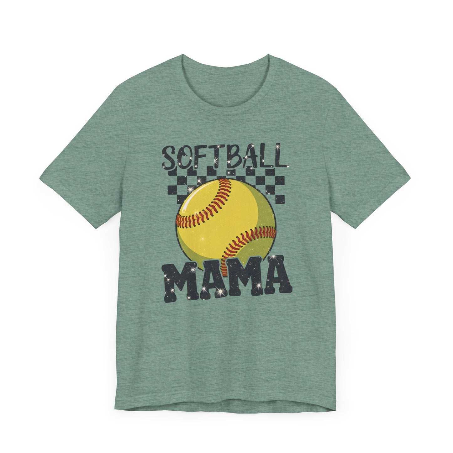 Sparkle Softball Mama Jersey Short Sleeve Tee