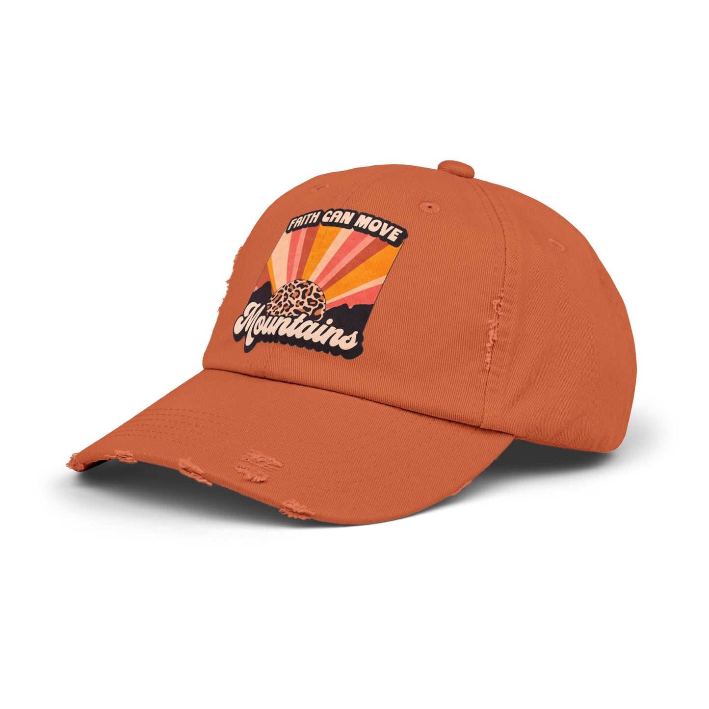 Faith Can Move Mountains Distressed Cap