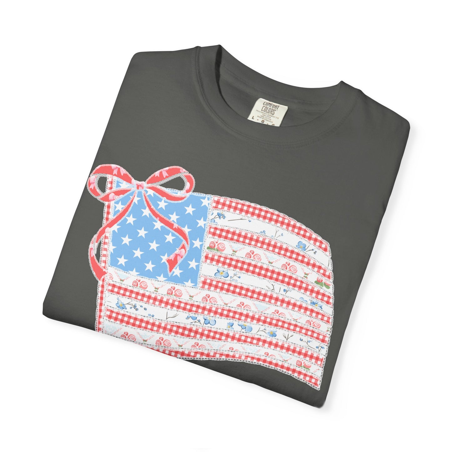 Vintage Floral Flag Garment-Dyed T-shirt