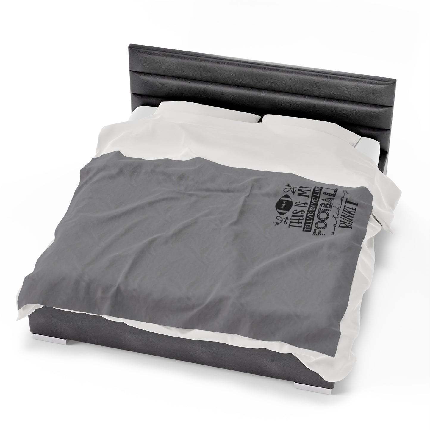 Football Watching Velveteen Plush Blanket