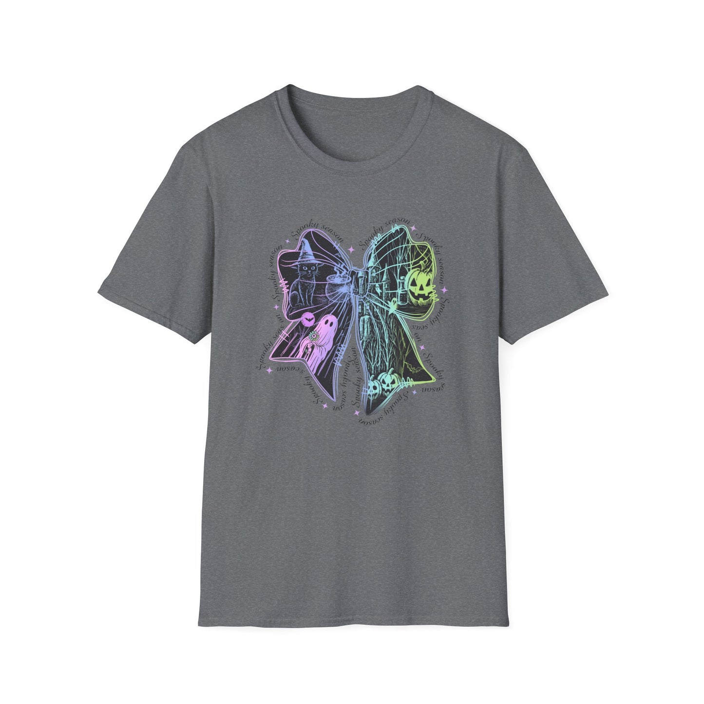 Neon Spooky Bow Softstyle T-Shirt