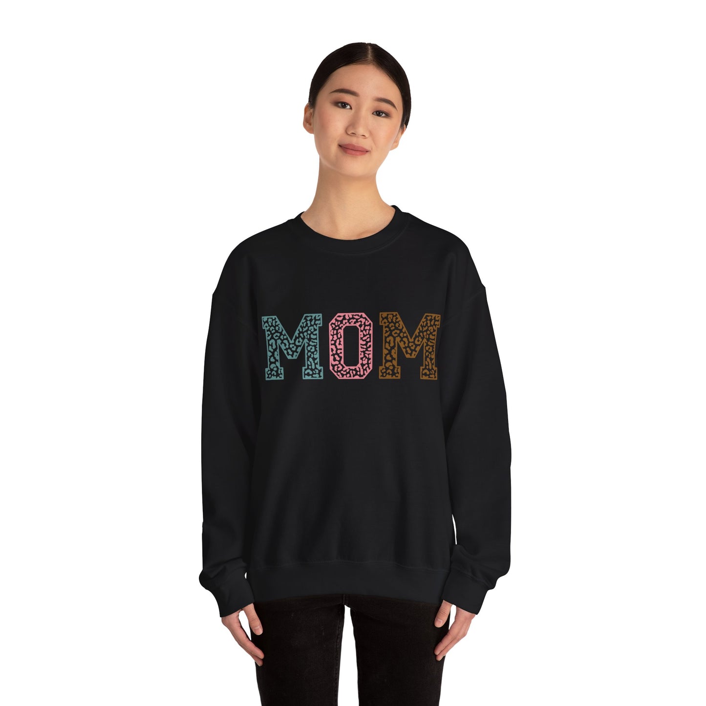 Leopard MOM Heavy Blend™ Crewneck Sweatshirt