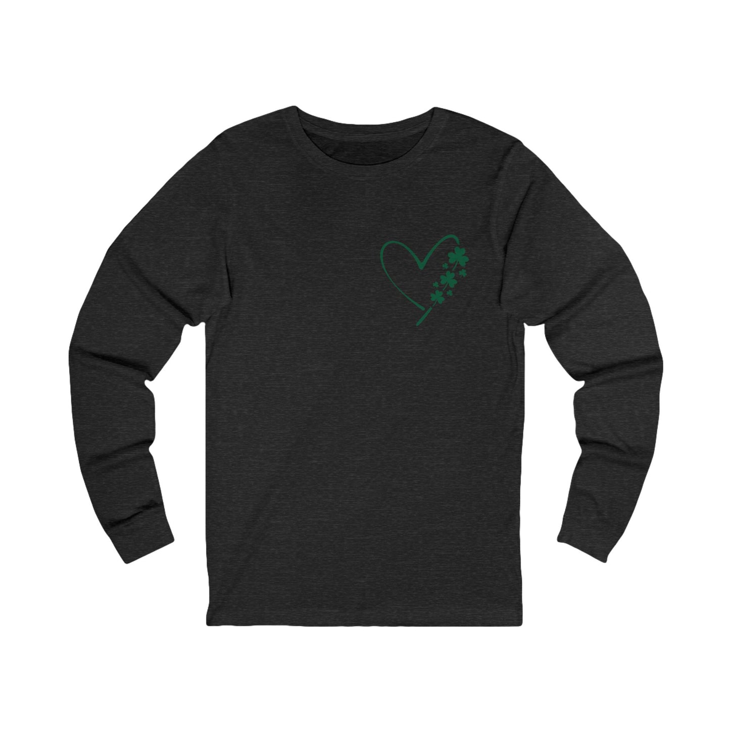 Heart And Shamrocks Jersey Long Sleeve Tee