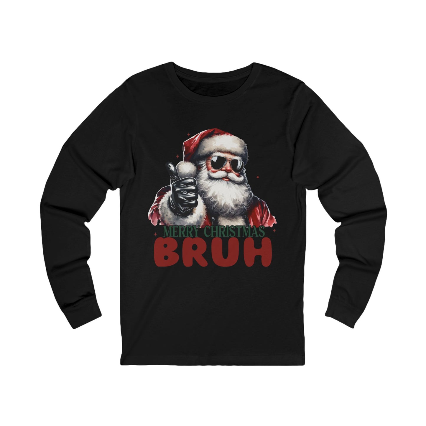 Merry Christmas Bruh Jersey Long Sleeve Tee