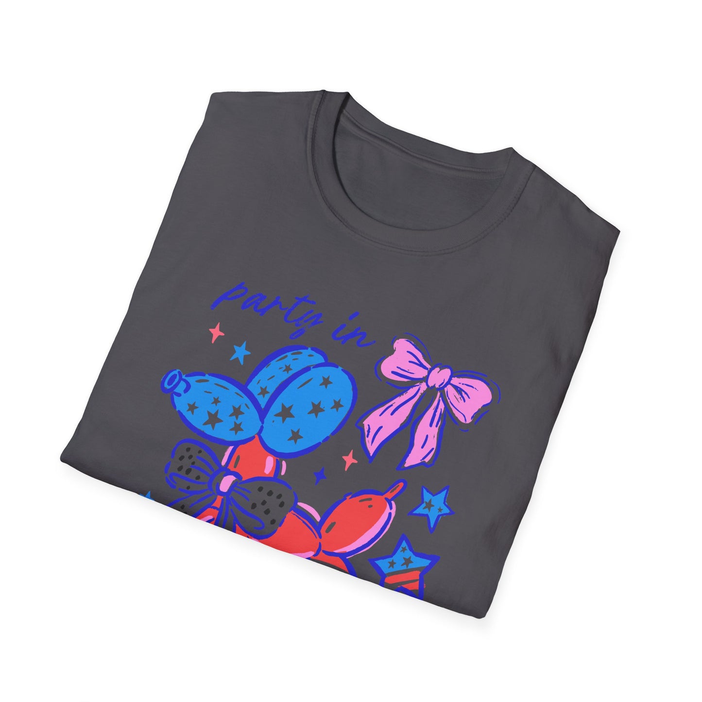 Party In The USA Balloon Dog Softstyle T-Shirt