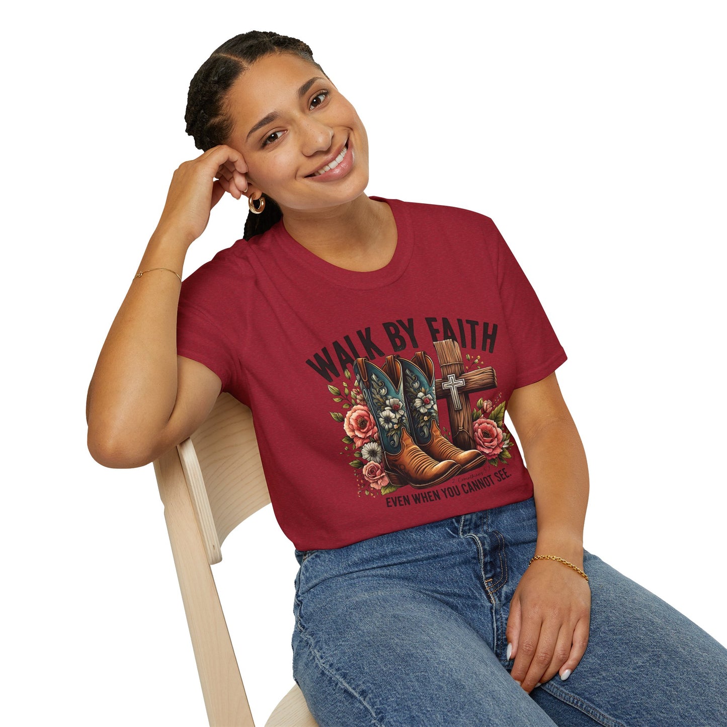 Walk By Faith Even When You Cannot See Softstyle T-Shirt