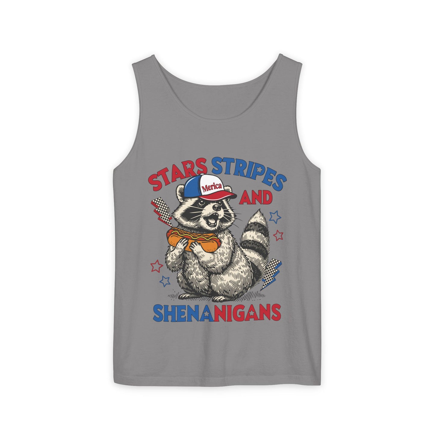 Stars Stripes and Shenanigans Garment-Dyed Tank Top