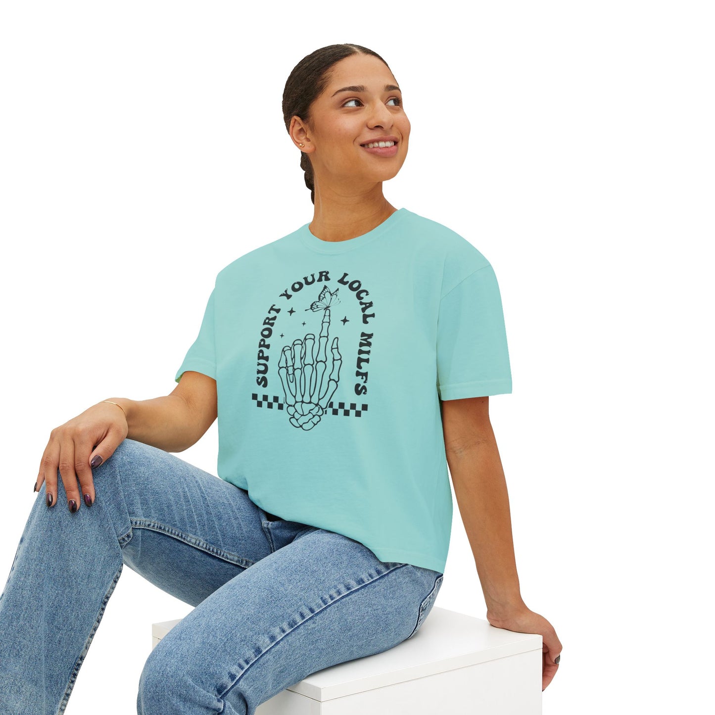 Support Your Local Milfs Women's Boxy Tee