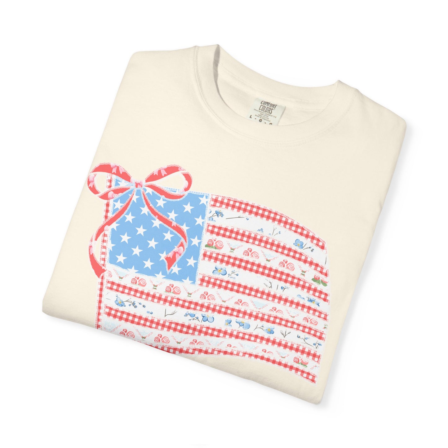 Vintage Floral Flag Garment-Dyed T-shirt