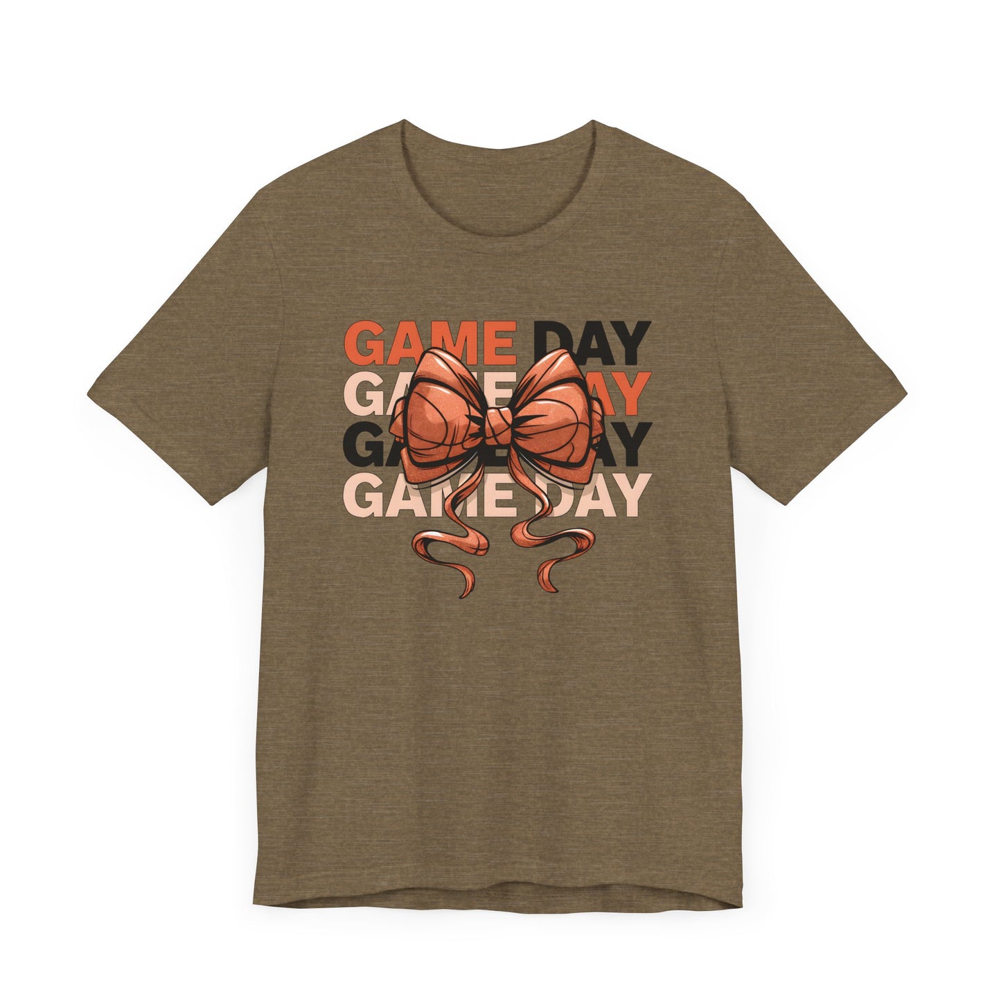 Game Day Basketball Bow Jersey Short Sleeve Tee