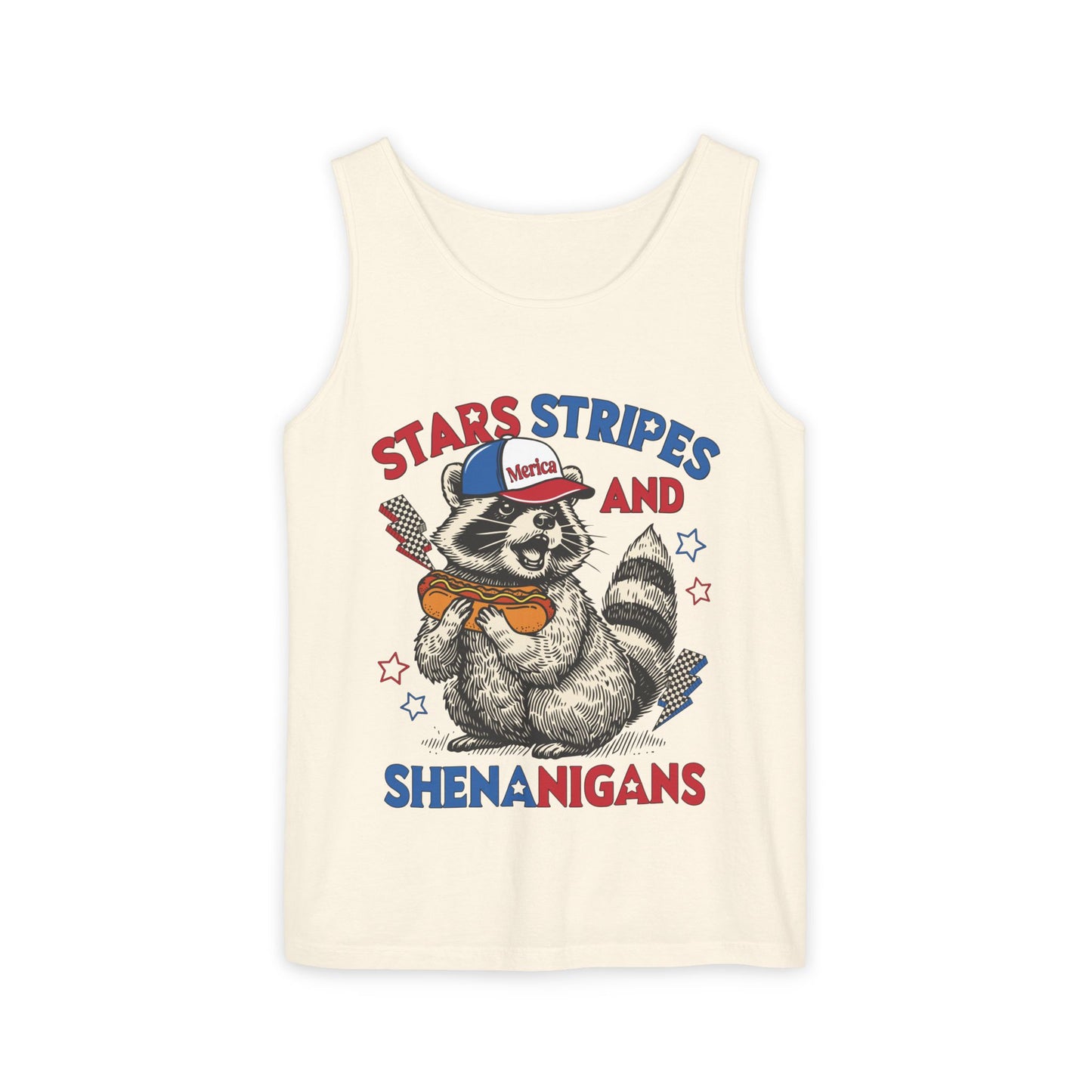 Stars Stripes and Shenanigans Garment-Dyed Tank Top