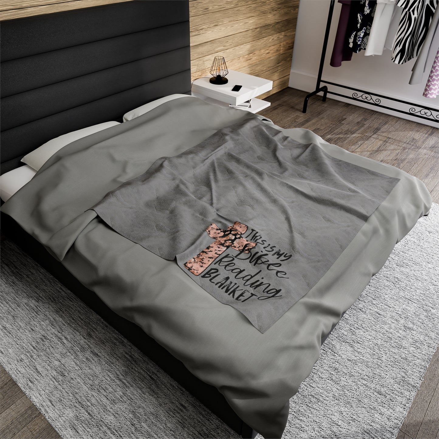 Bible Reading Velveteen Plush Blanket