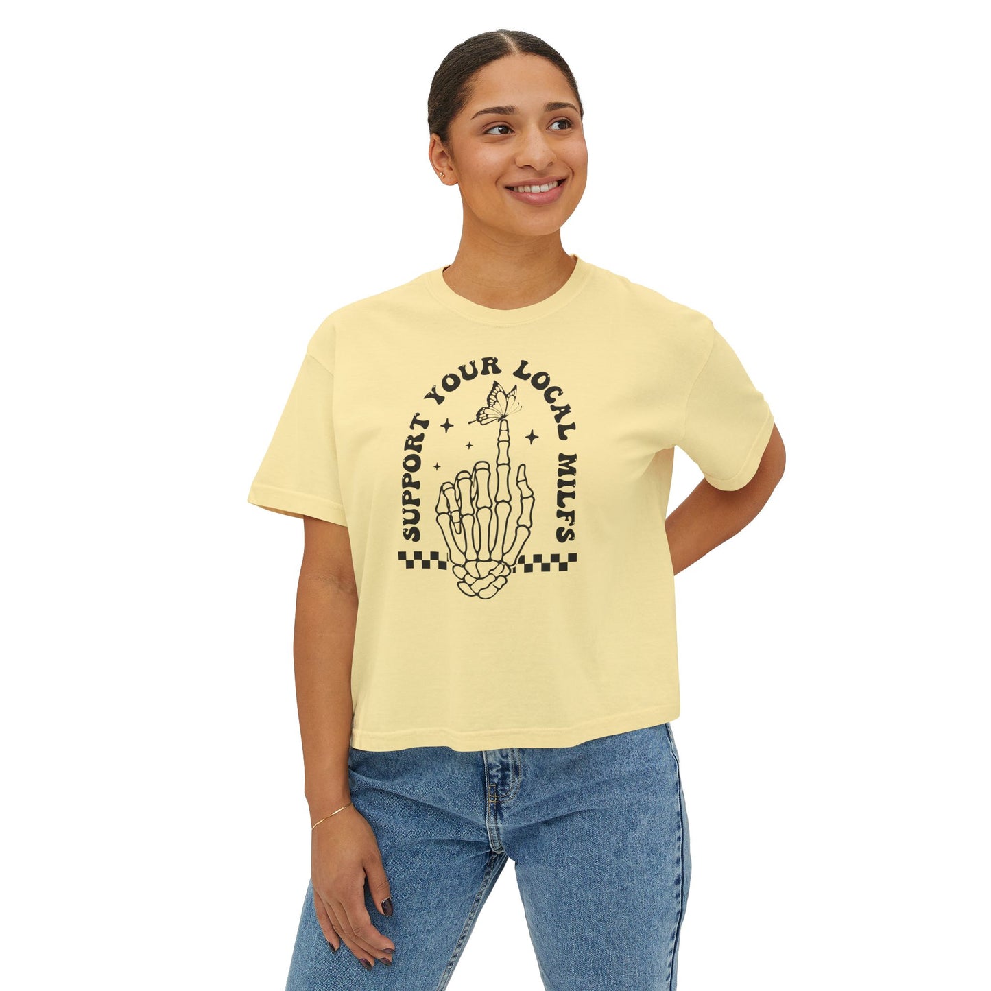 Support Your Local Milfs Women's Boxy Tee