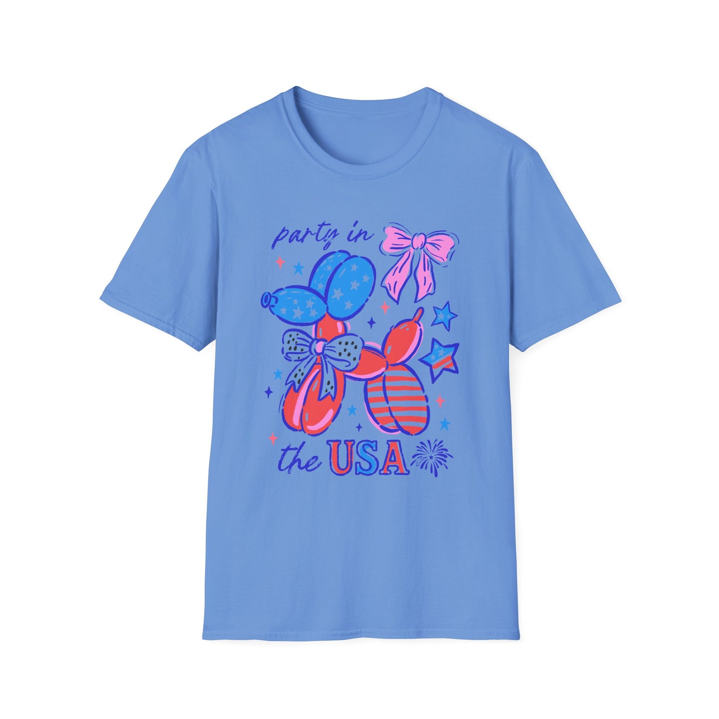 Party In The USA Balloon Dog Softstyle T-Shirt