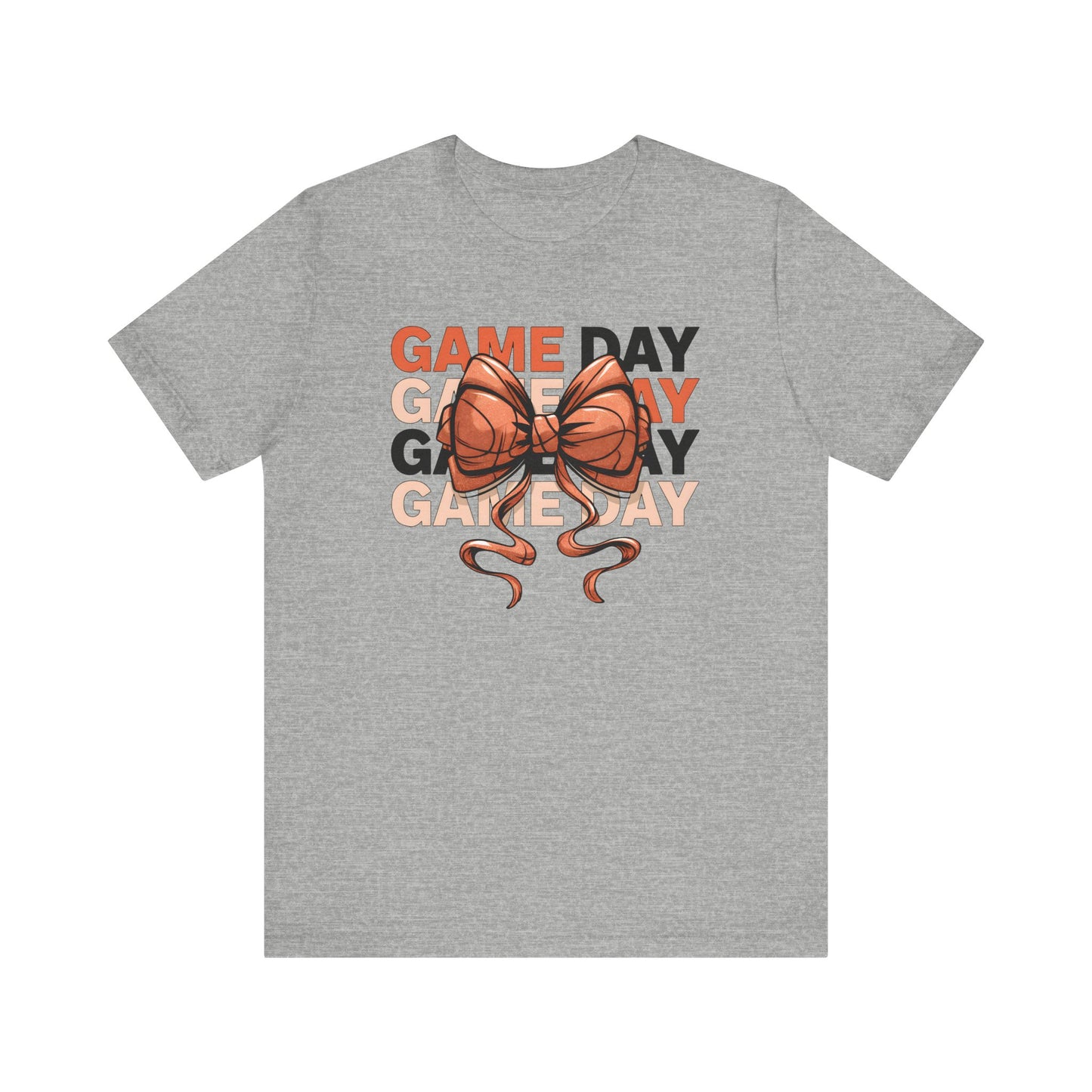 Game Day Basketball Bow Jersey Short Sleeve Tee