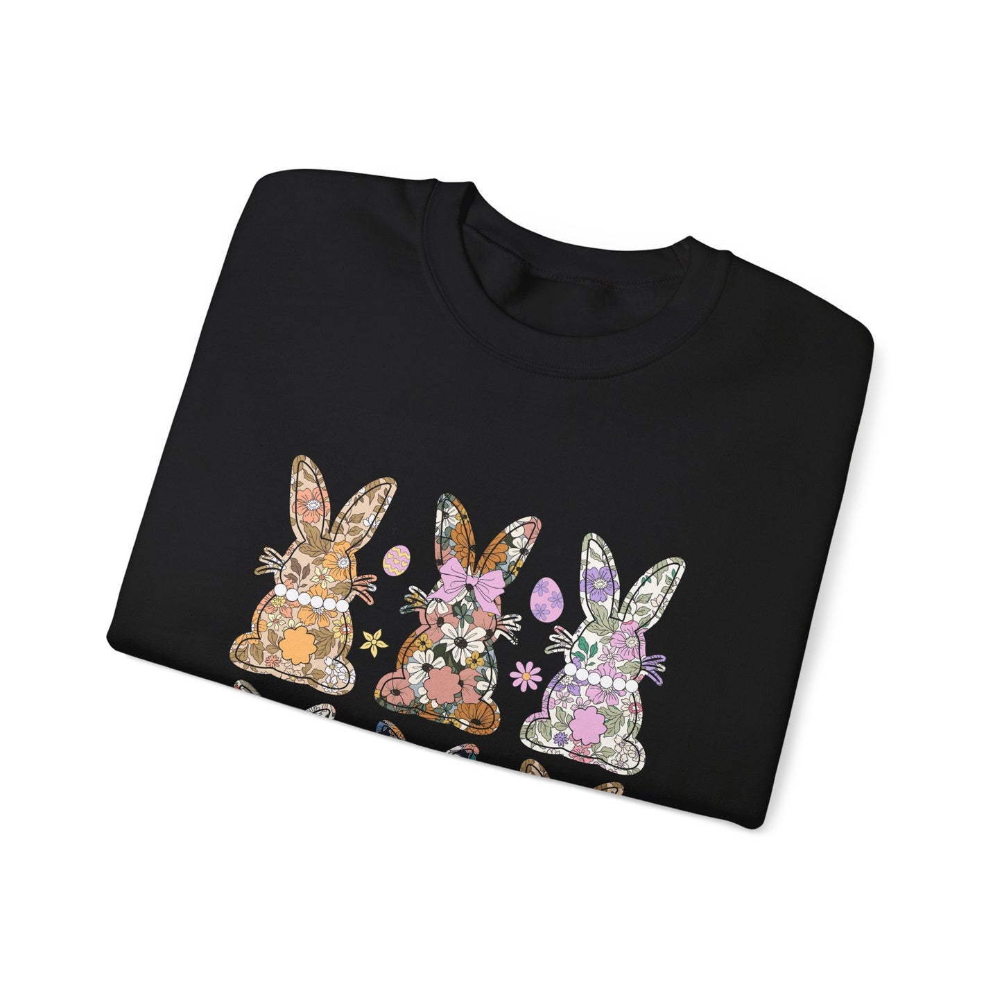 Floral Bunnies Heavy Blend™ Crewneck Sweatshirt