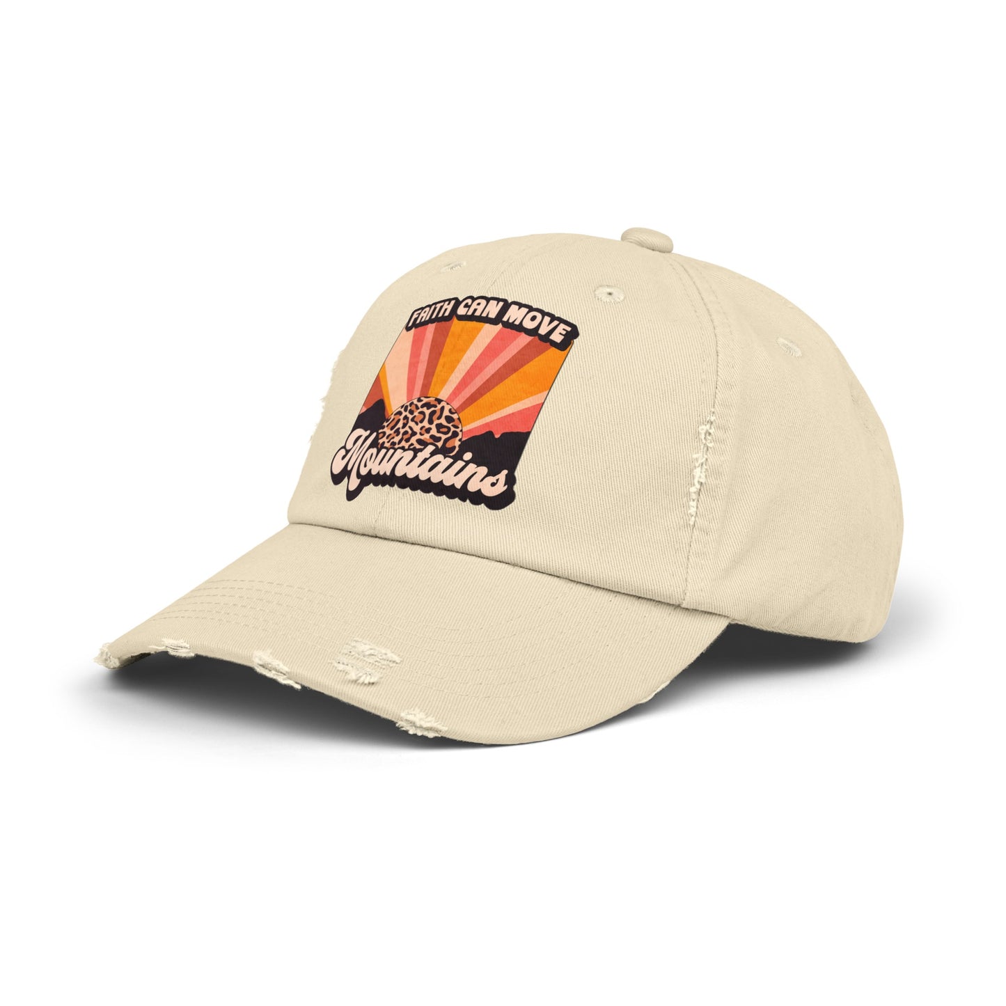 Faith Can Move Mountains Distressed Cap