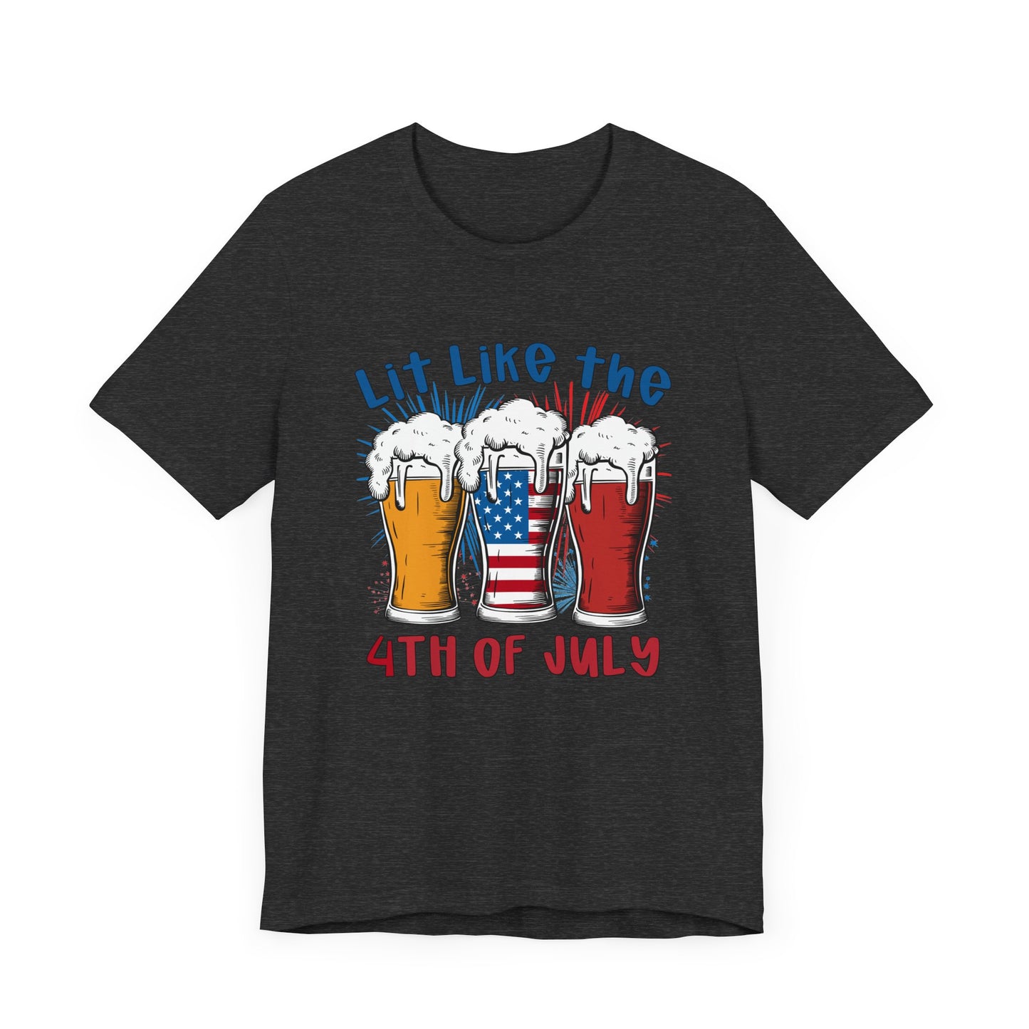Lit Like The Fourth Of July Jersey Short Sleeve Tee