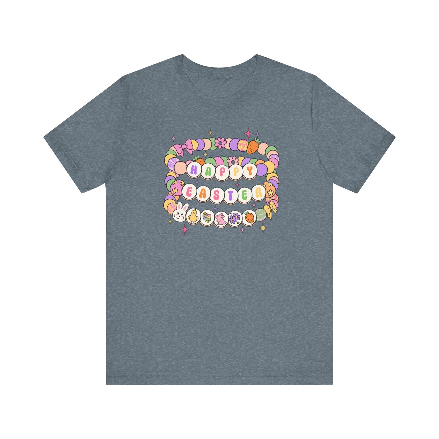 Happy Easter Beaded Bracelets Jersey Short Sleeve Tee