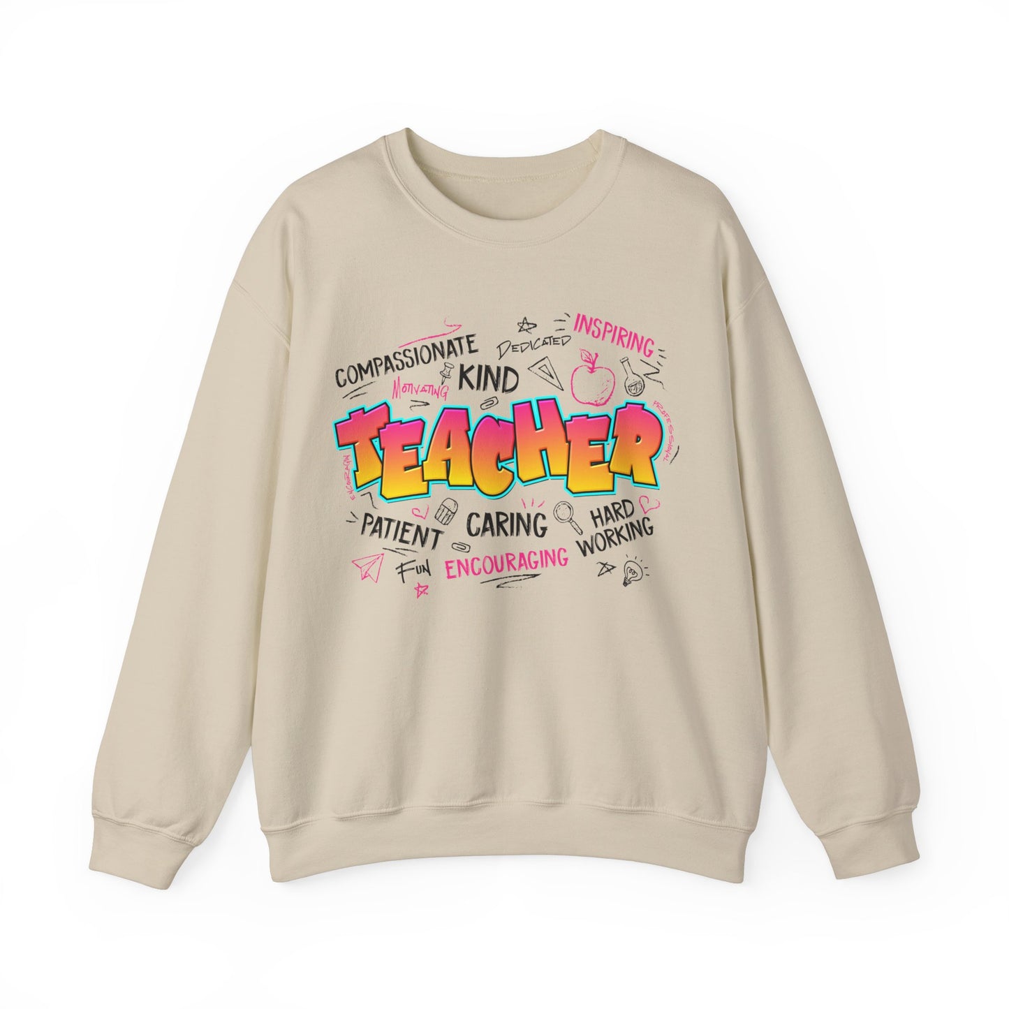 Teacher Graffiti Heavy Blend™ Crewneck Sweatshirt
