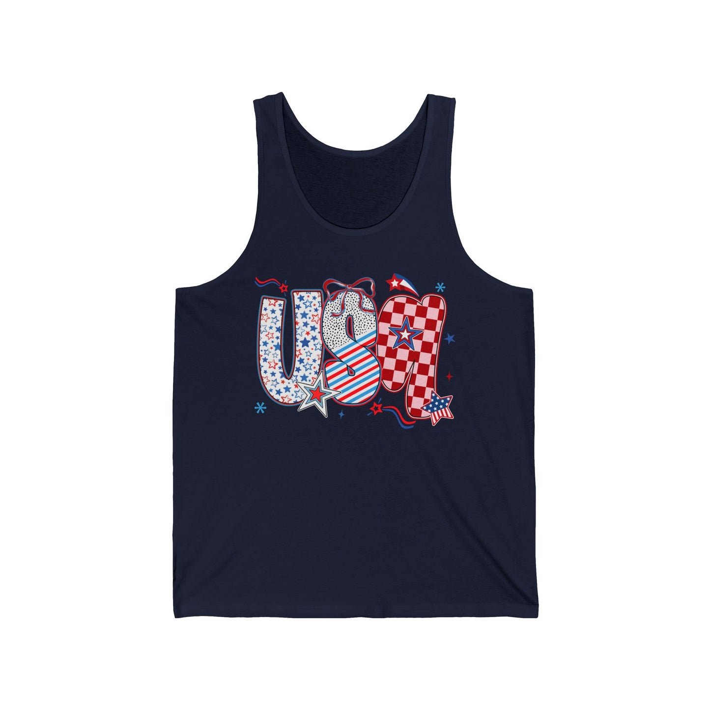 USA Doodle Jersey Tank