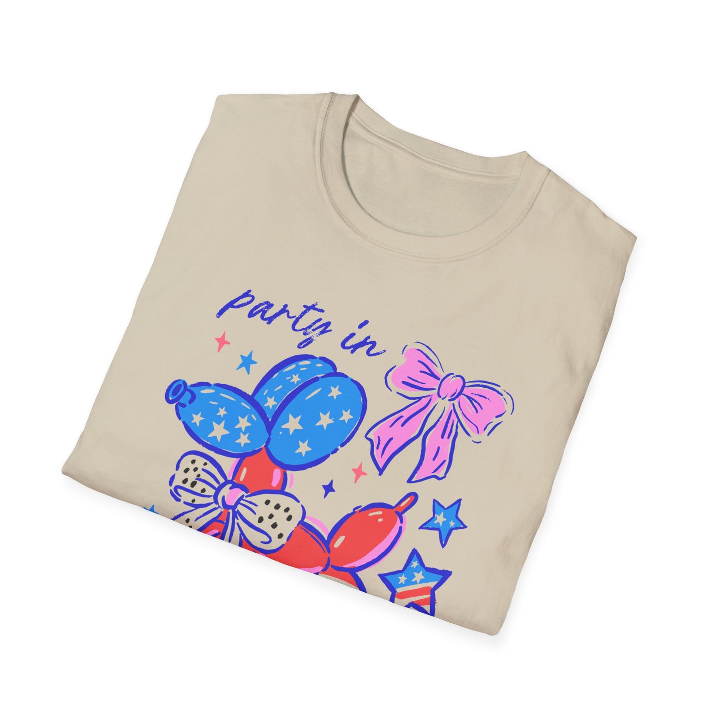 Party In The USA Balloon Dog Softstyle T-Shirt