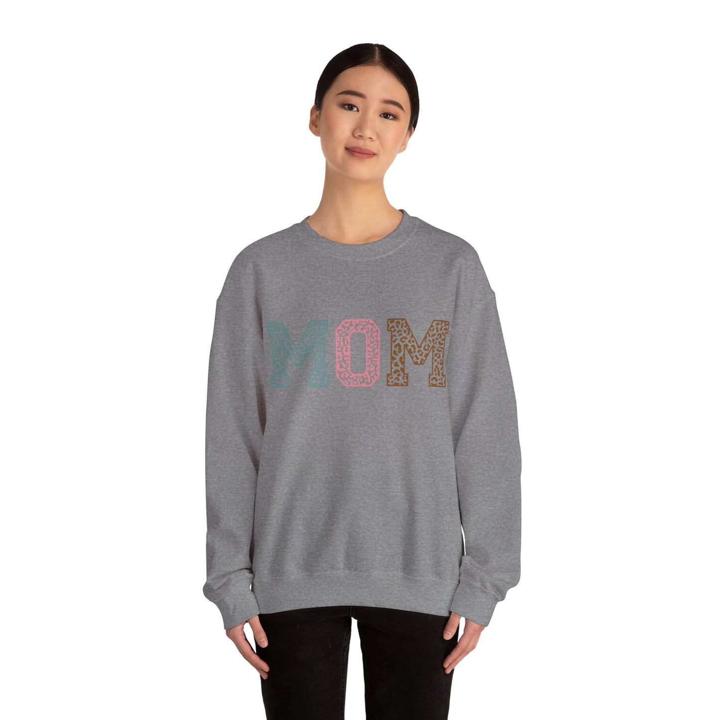 Leopard MOM Heavy Blend™ Crewneck Sweatshirt