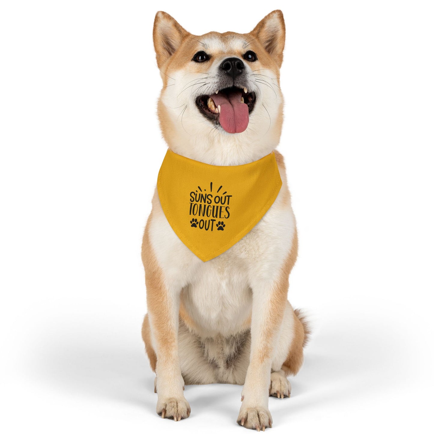 Suns Out Tongues Out Pet Bandana Collar