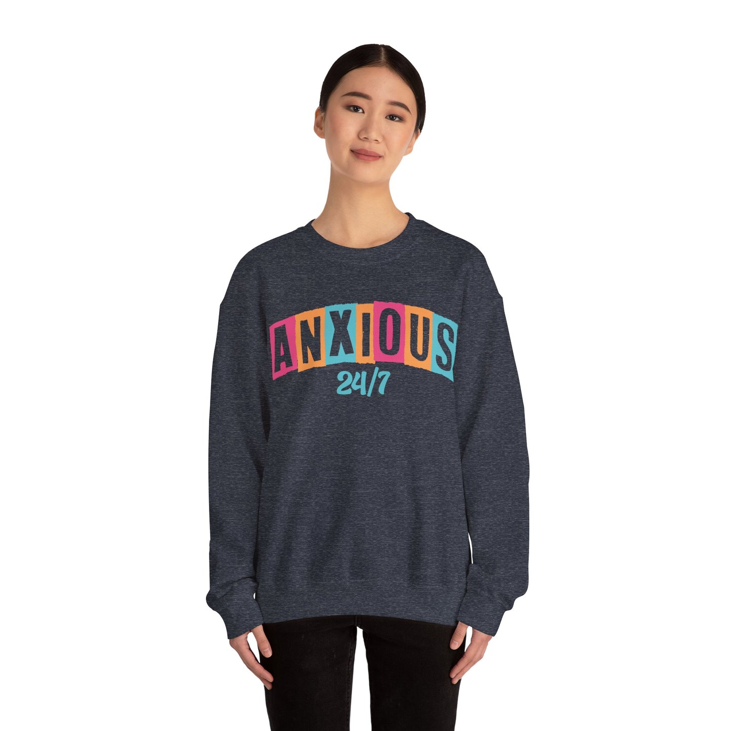 Anxious 24/7 Heavy Blend™ Crewneck Sweatshirt