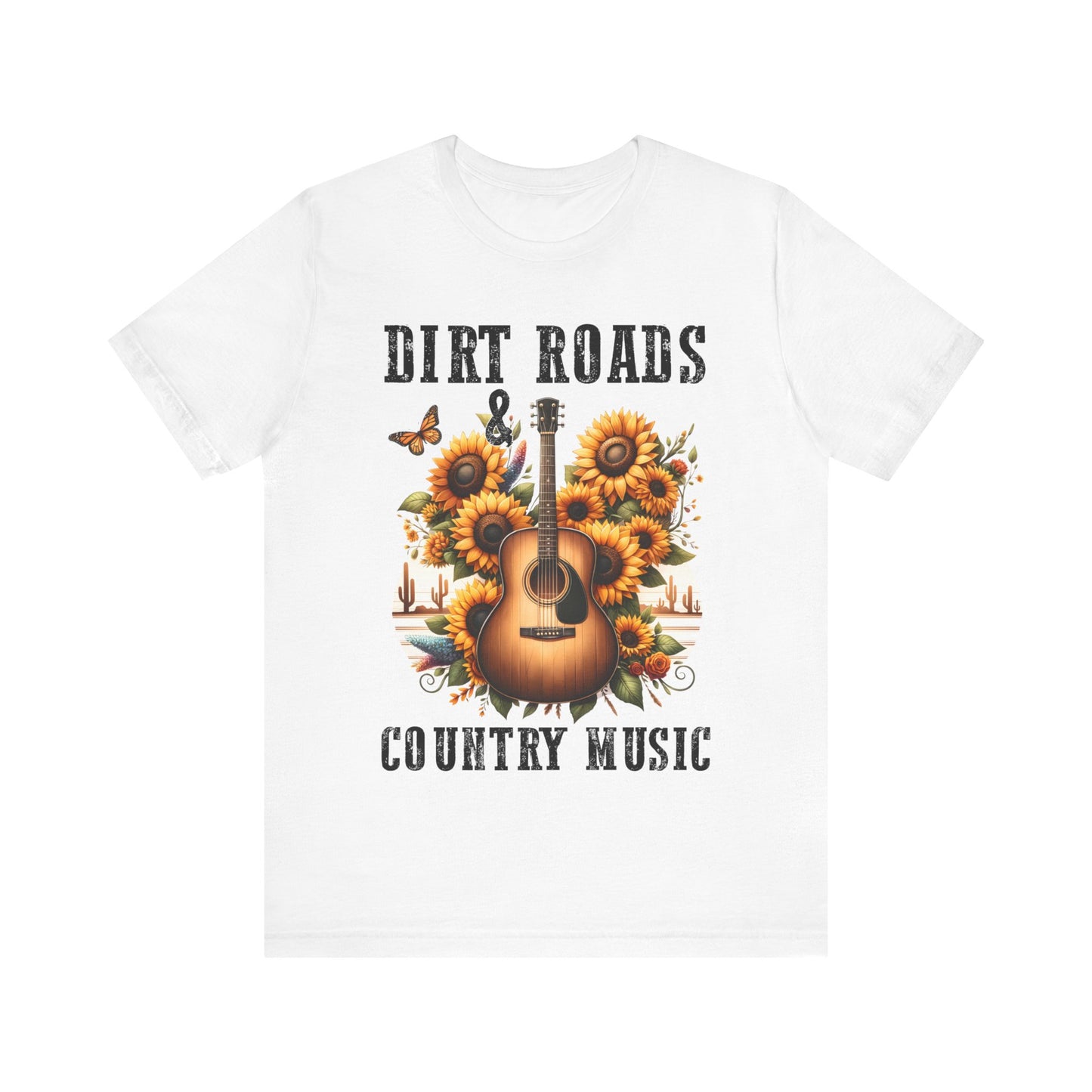 Dirt Roads and Country Music Jersey Short Sleeve Tee