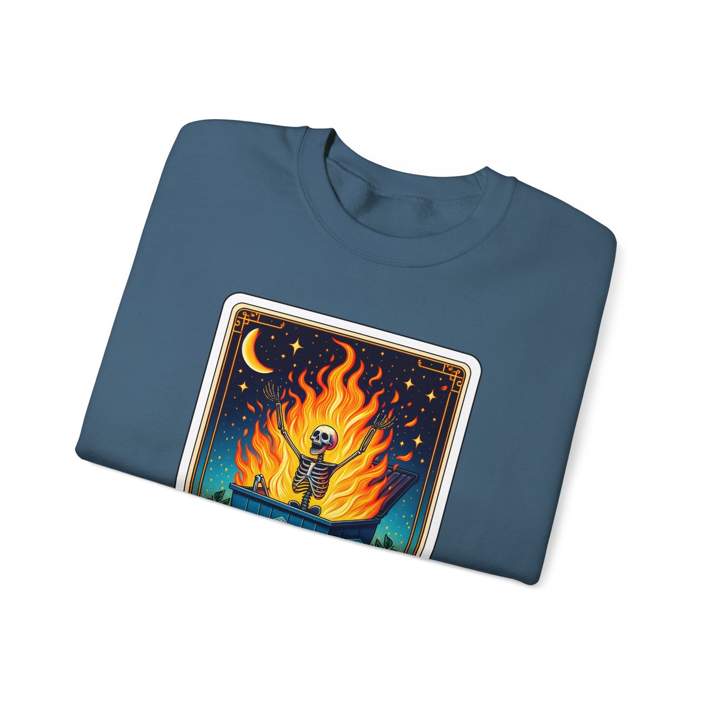 Emotional Dumpster Fire Tarot Heavy Blend™ Crewneck Sweatshirt