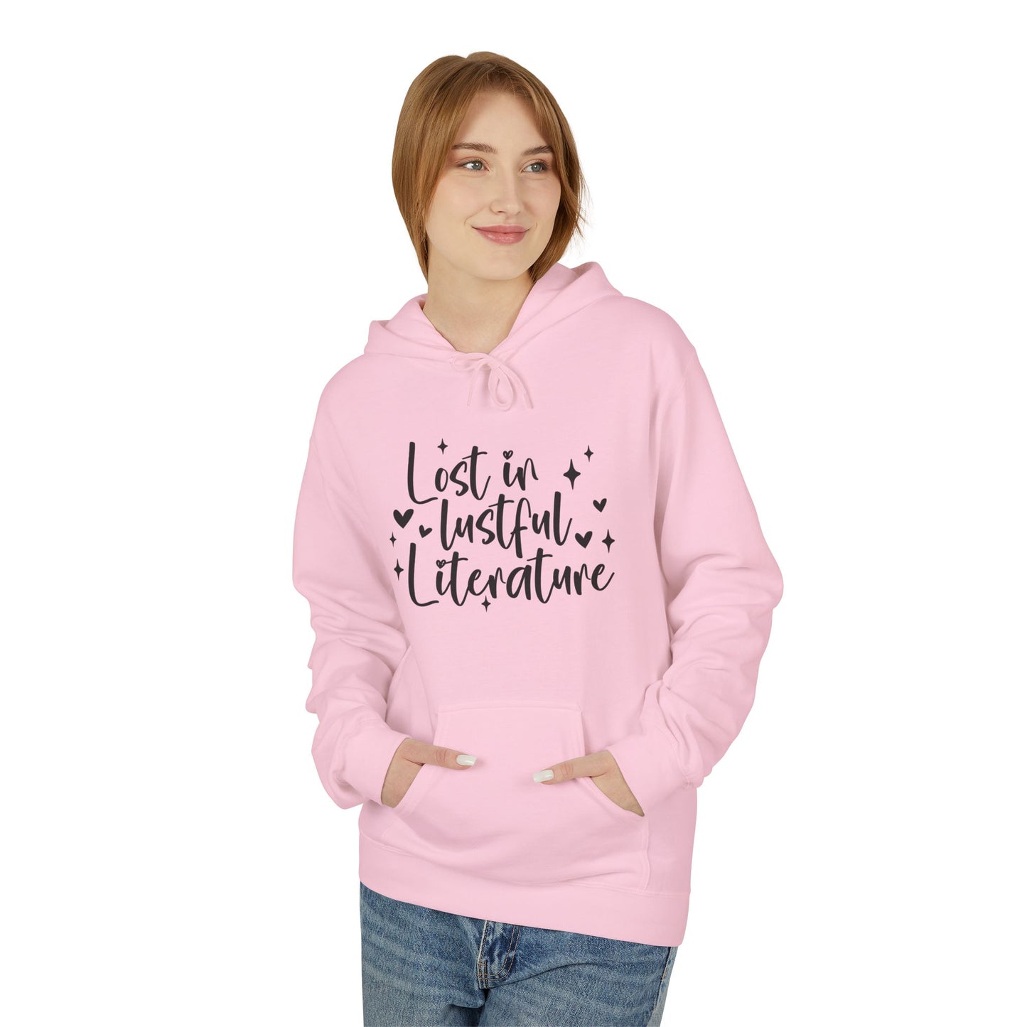 Lost in Lustful Literature Midweight Softstyle Fleece Hoodie
