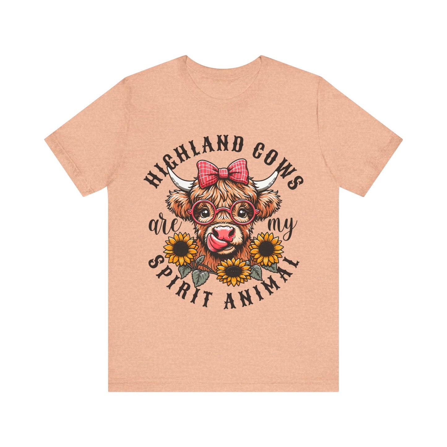 Highland Cows Are My Spirit Animal Jersey Short Sleeve Tee