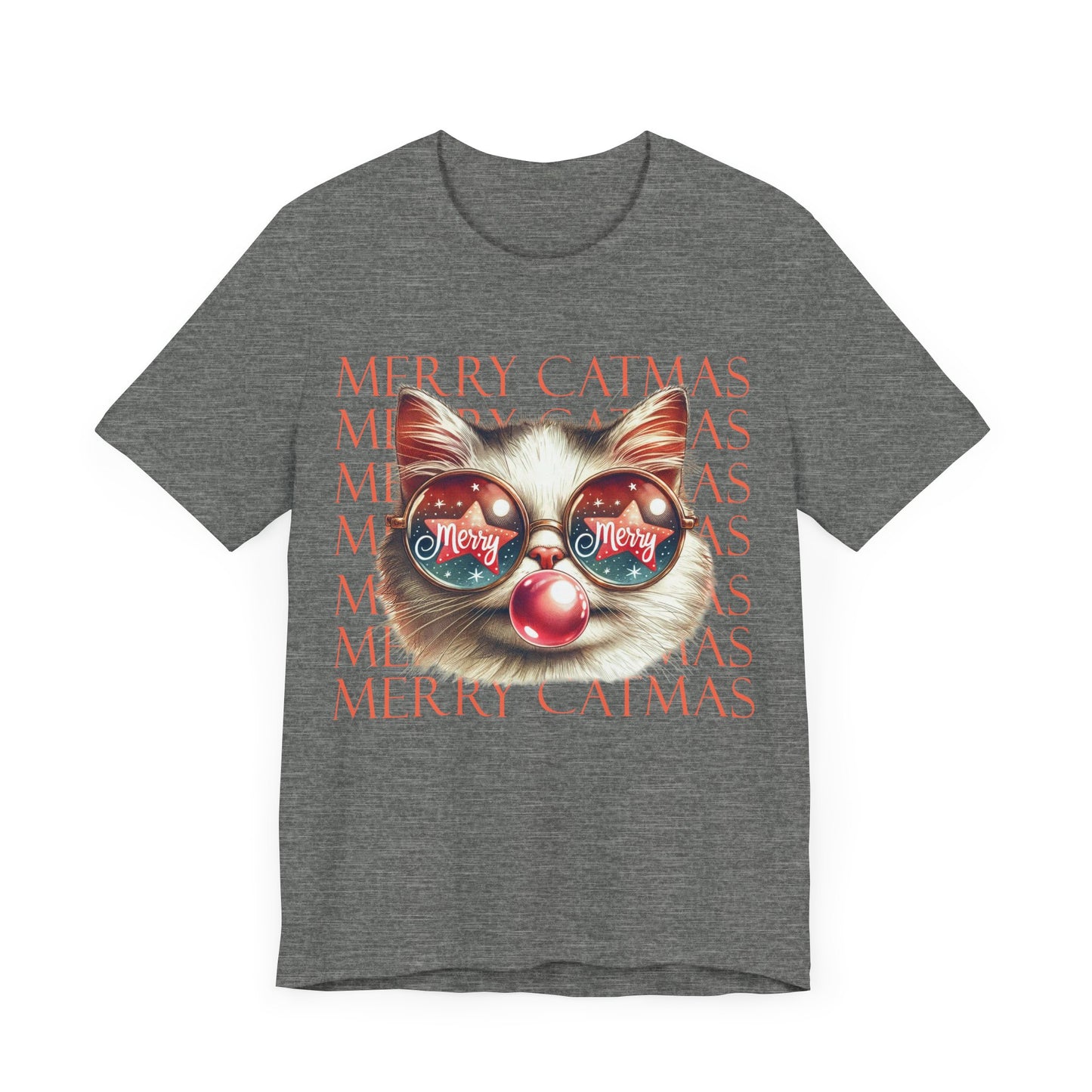 Merry Catmas Jersey Short Sleeve Tee