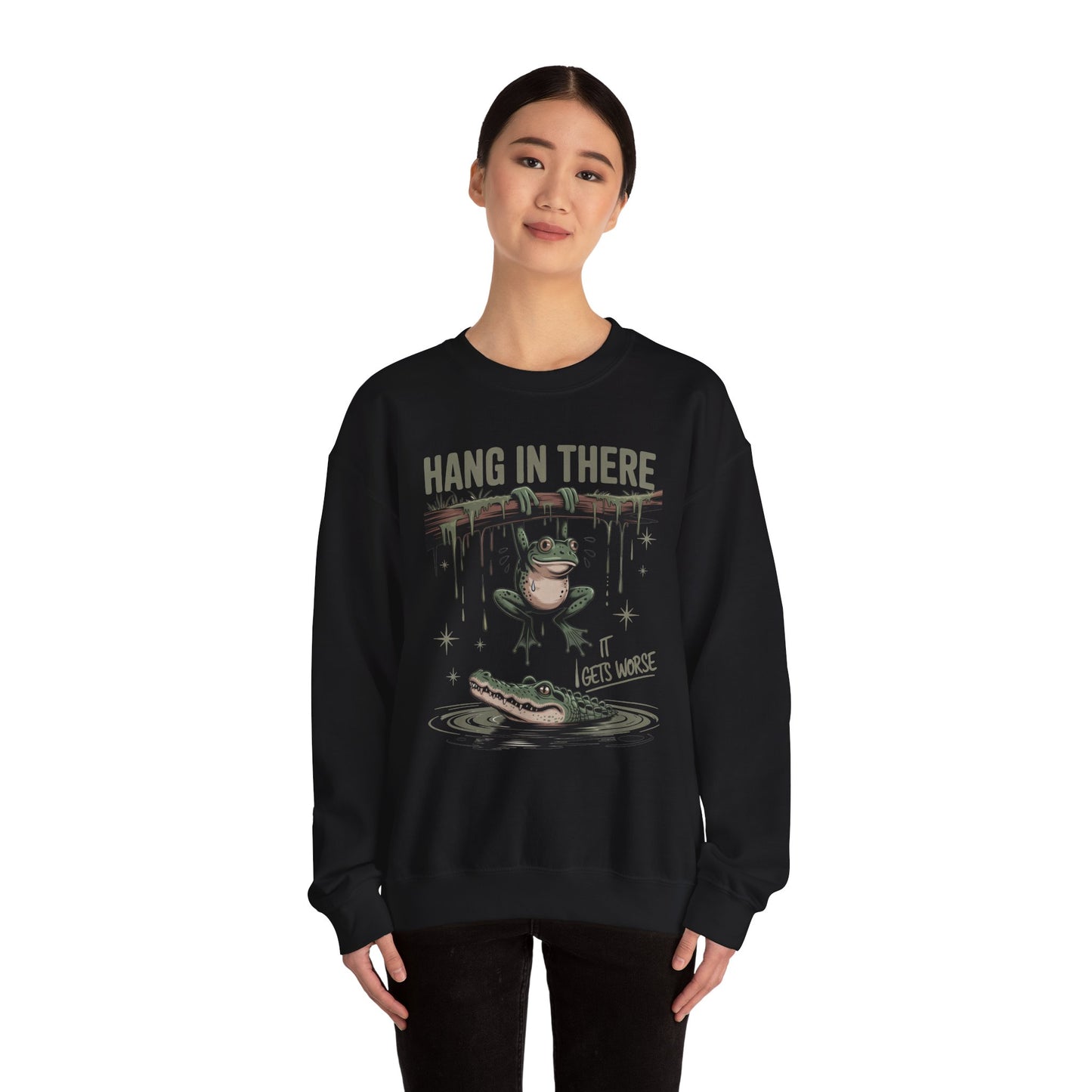 Hang In There Heavy Blend™ Crewneck Sweatshirt