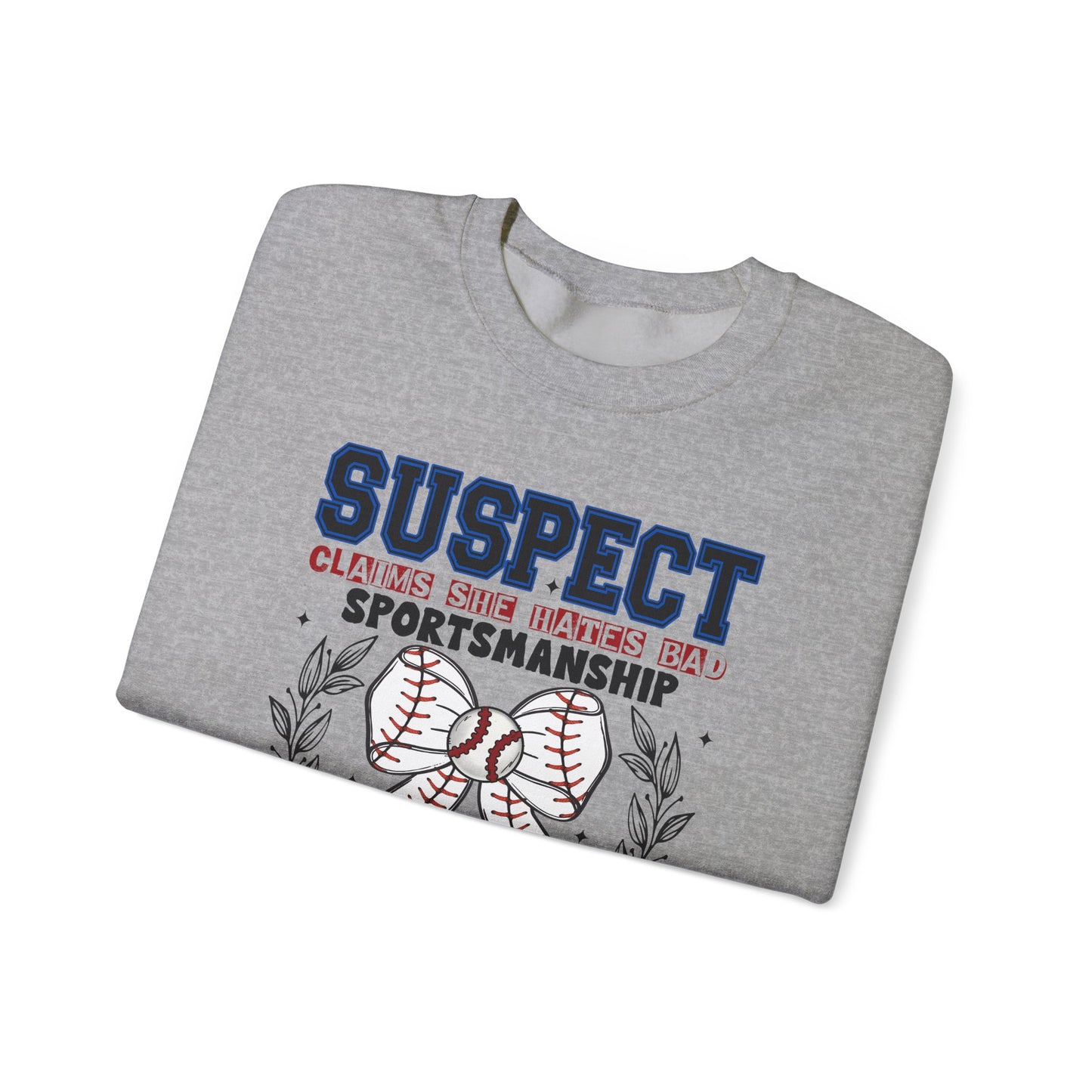 But She Yells At The Ump Heavy Blend™ Crewneck Sweatshirt