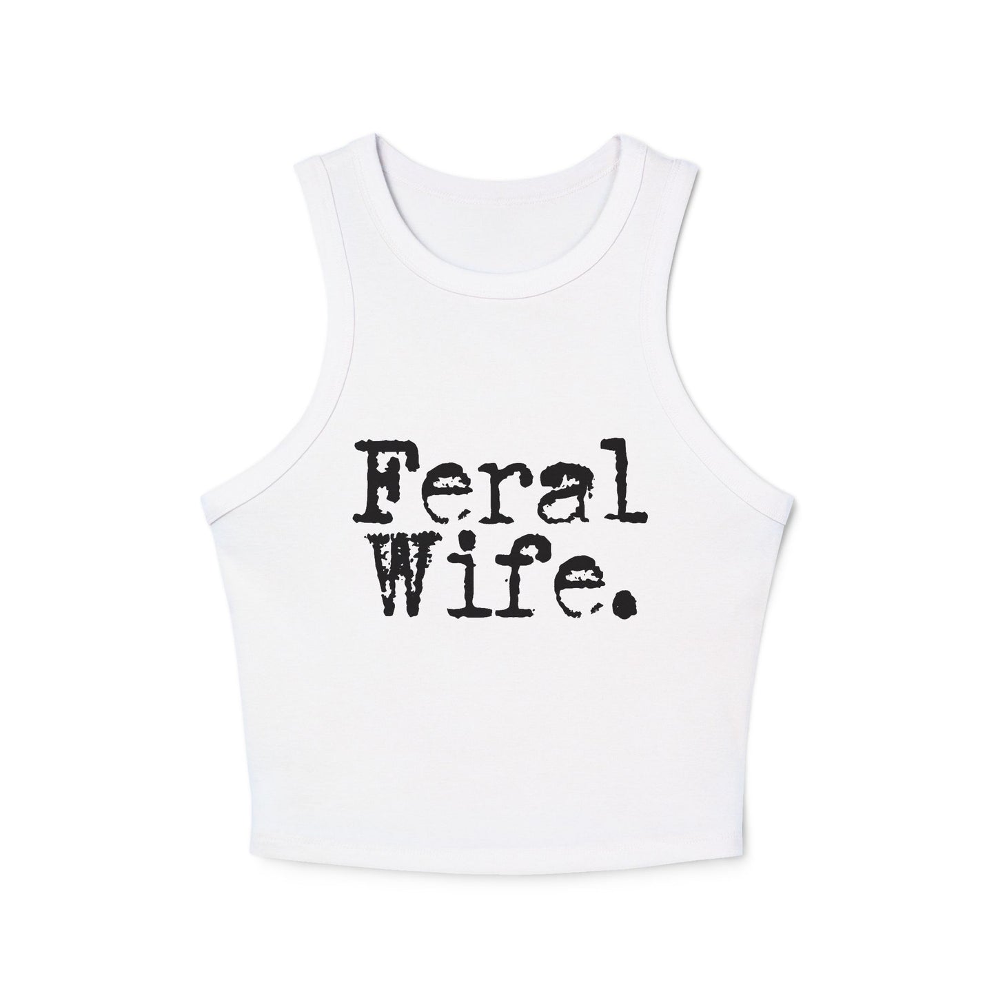Feral Wife Women's Micro Rib Racer Tank Top