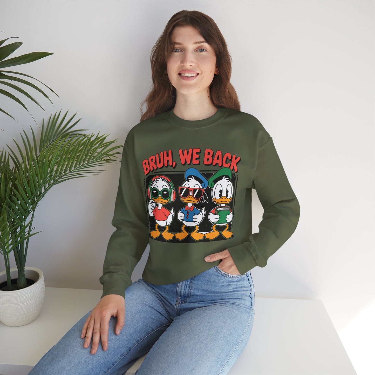 Bruh We Back Ducklings Heavy Blend™ Crewneck Sweatshirt