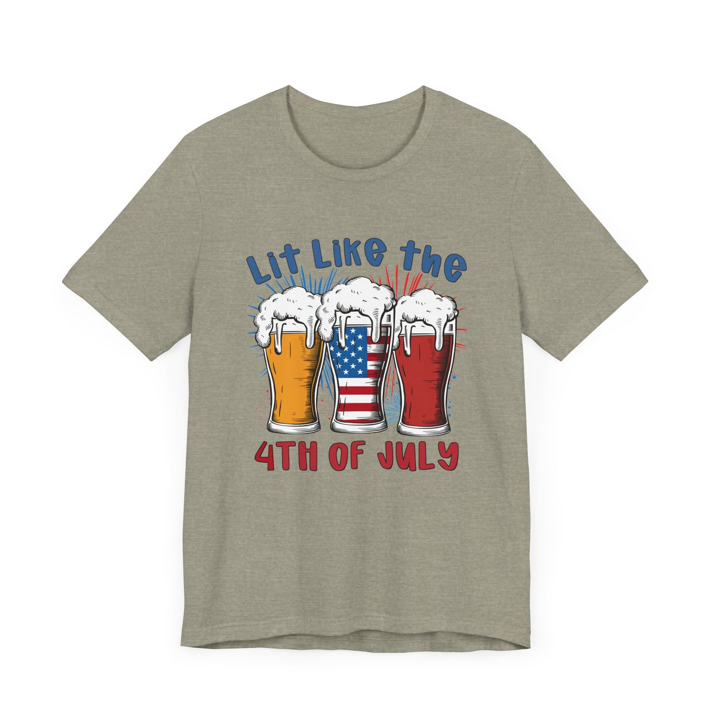 Lit Like The Fourth Of July Jersey Short Sleeve Tee