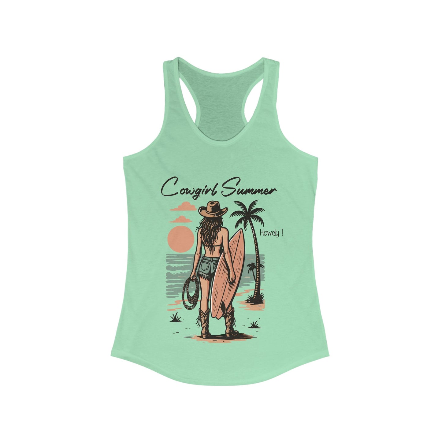 Cowgirl Summer Women's Ideal Racerback Tank